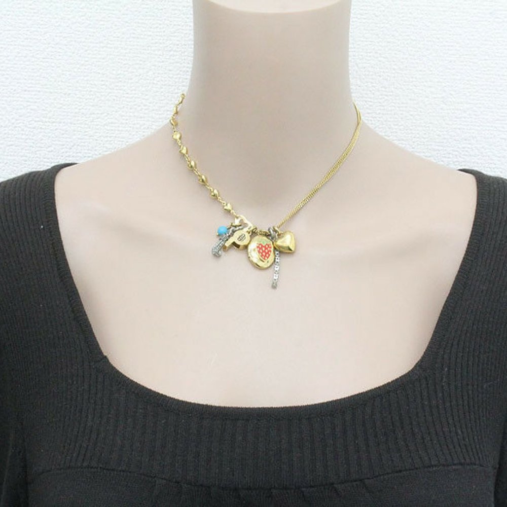 Juicy Couture Heart Locket Charm Chain Necklace